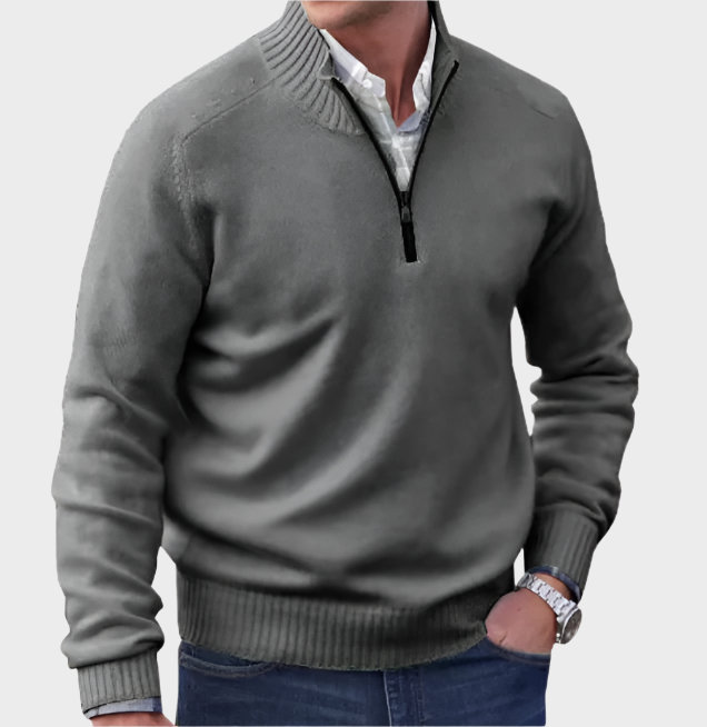 Malik - Pull Chic avec Fermeture Éclair