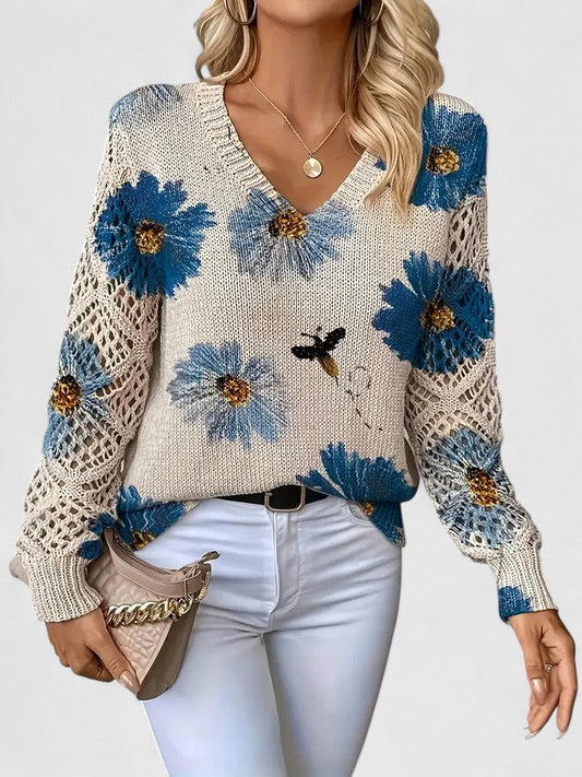 Aurélie™ | Élégance florale Pull
