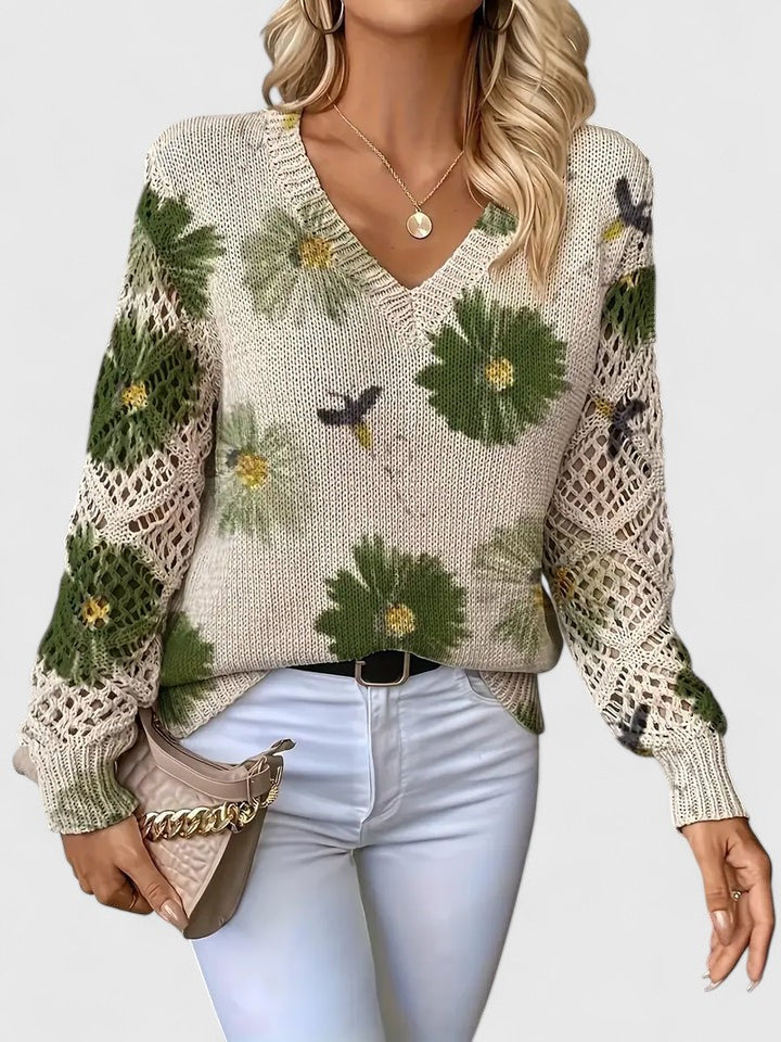 Aurélie™ | Élégance florale Pull