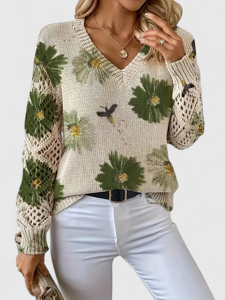 Aurélie™ | Élégance florale Pull