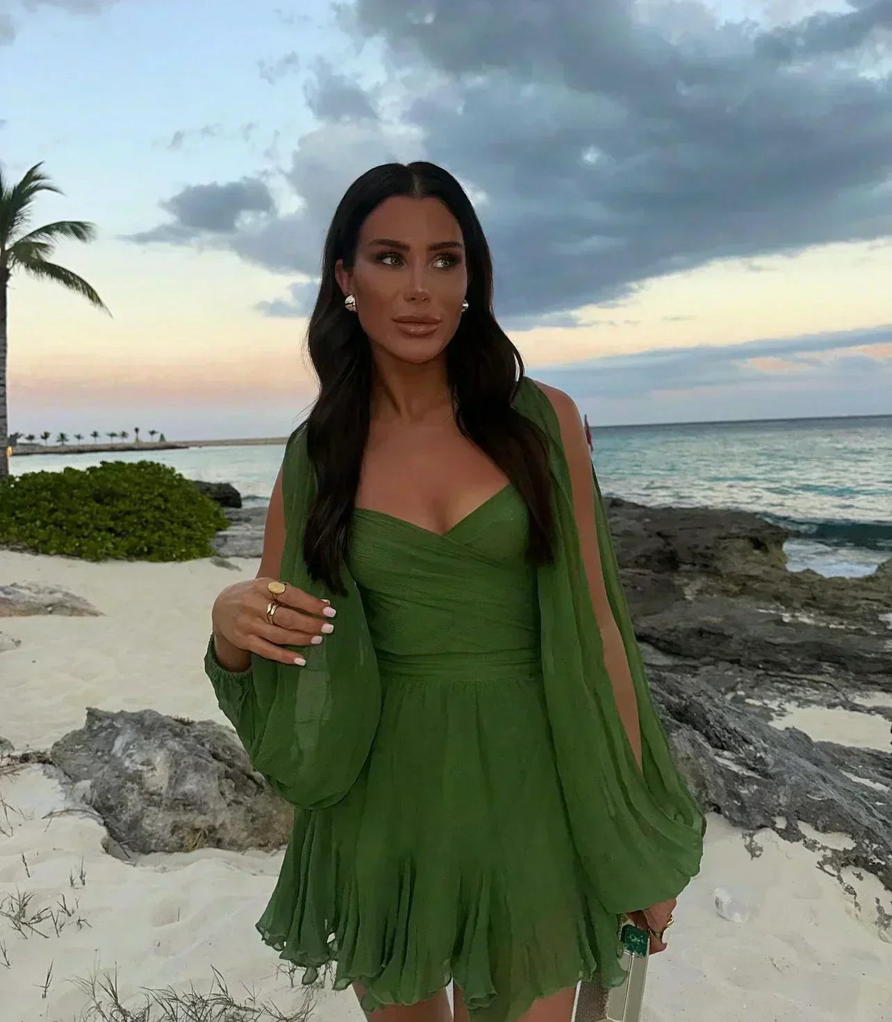 Brigitte™ | Robe légère à manches en voile