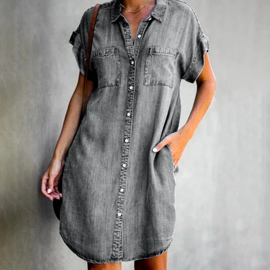 Elvire™ | Denim Shirt Dress